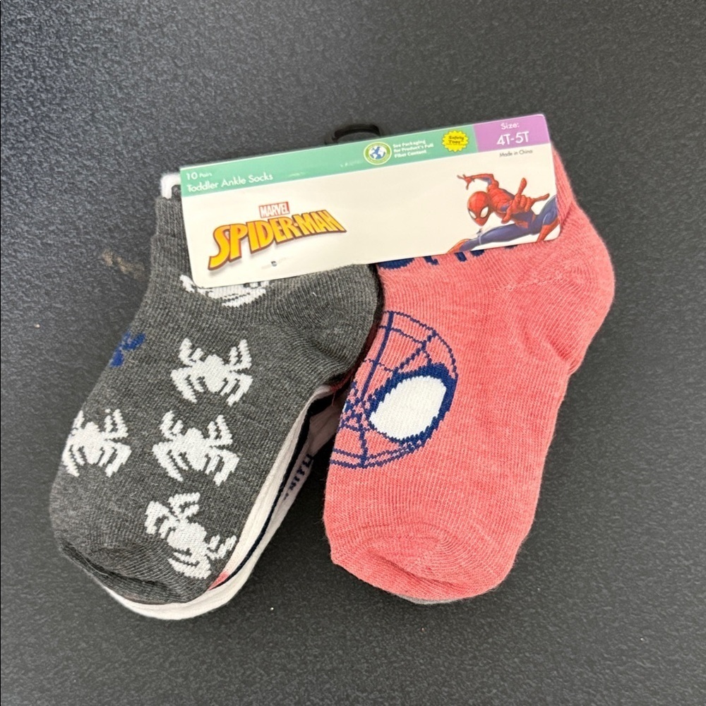 Marvel Spider-Man Gray Ankle Socks